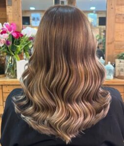 Caramel balayage at jacks and buckley hairdressers nottingham
